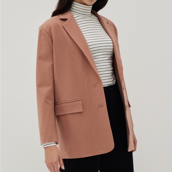 Love Bonito Harlow Brushed Shoulder Padded Relaxed Blazer - Picture 3 of 10